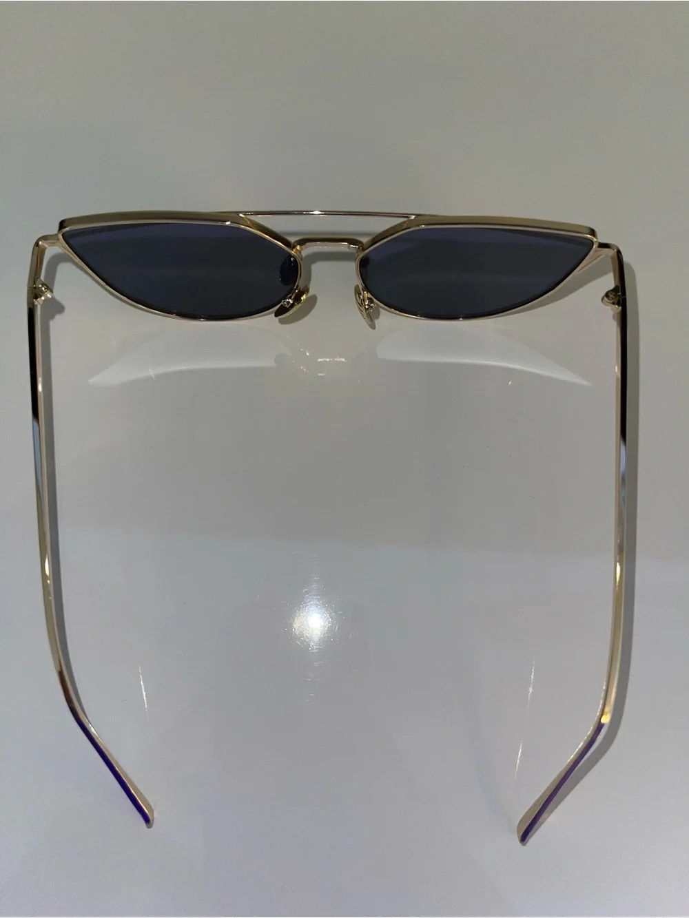GLOWGLAM Gold Frame Pink-Gold Mirrored Women's Sunglasses